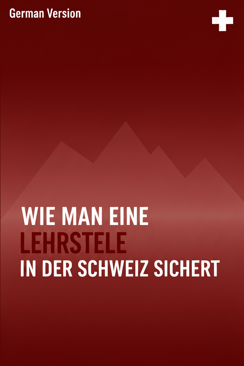 Titelseite: Wie man eine Lehrstelle in der Schweiz sichert